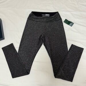 Black Glitter Leggings Small